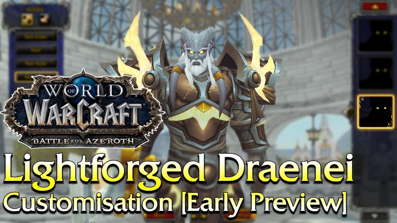 An Early Preview of the Lightforged Draenei Customisation Options | World of Warcraft