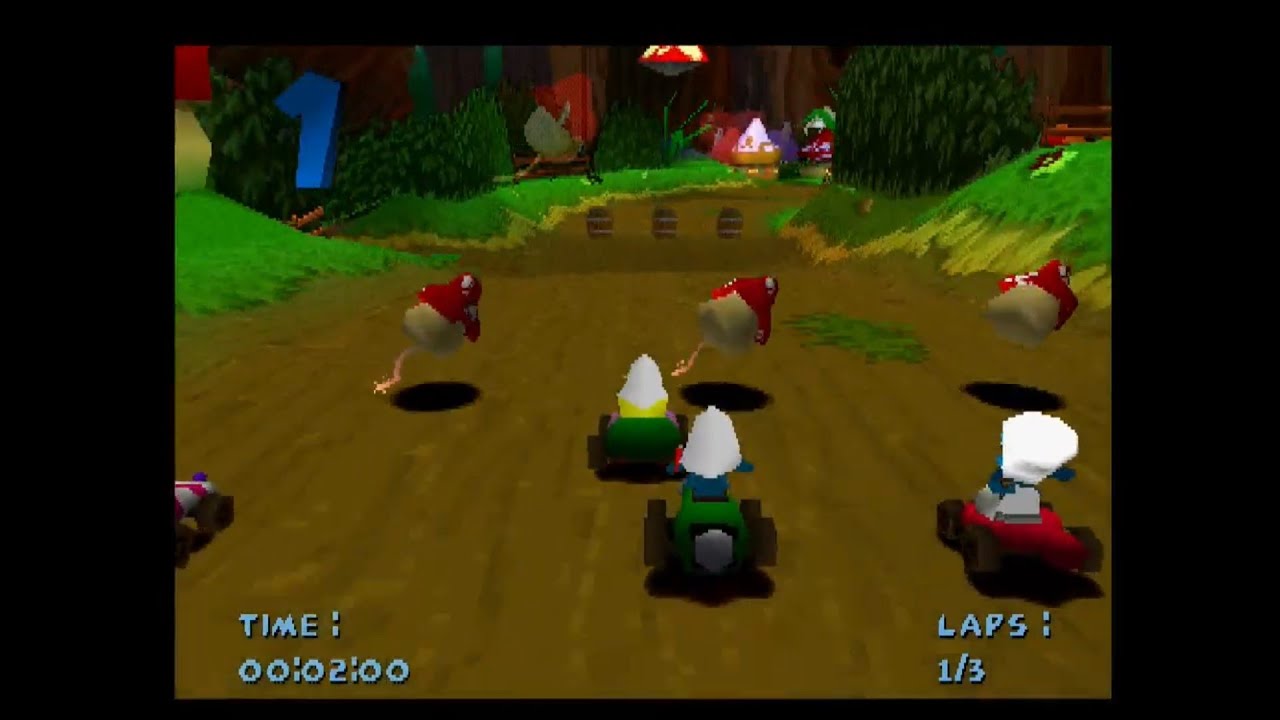 Smurf Racer -- Gameplay (PS1)