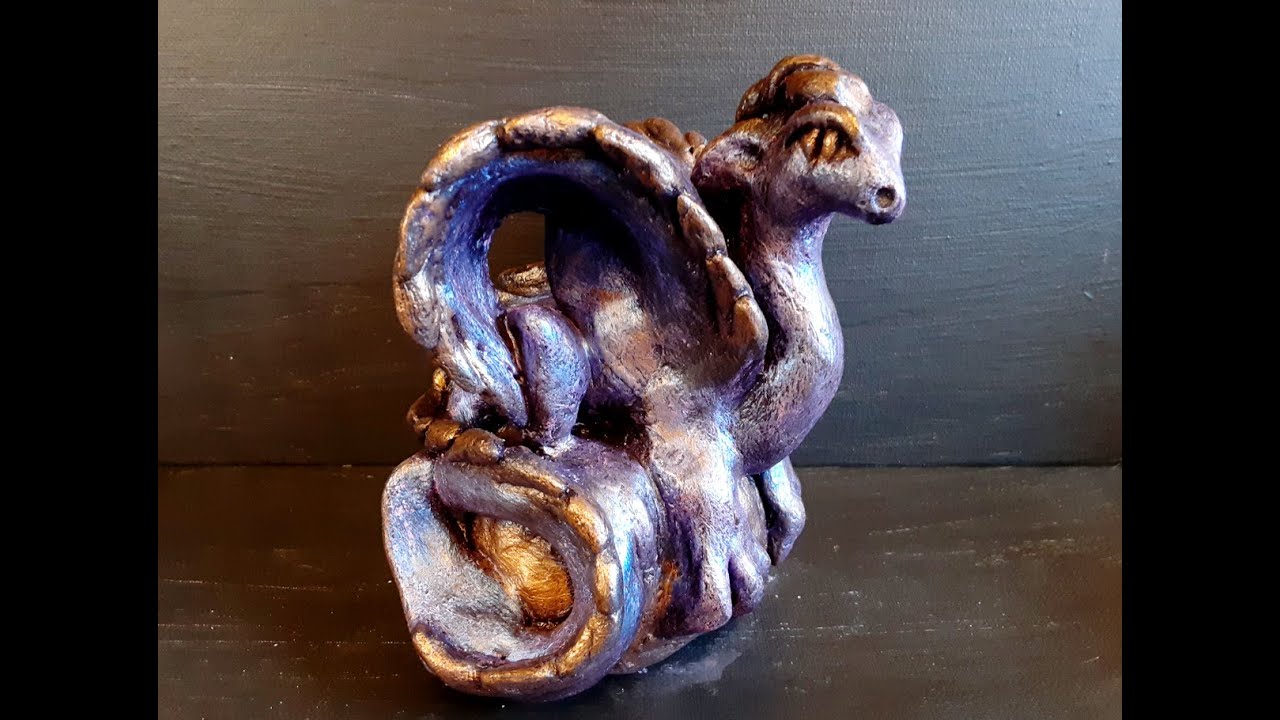 DIY Dragon Sculpture In Air Dry Clay - DETAILED Tutorial For Beginners and Everyone