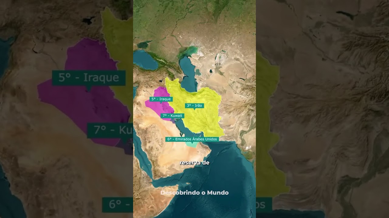 Pa&iacute;ses com maiores reservas de petr&oacute;leo do mundo #petr&oacute;leo #mapa #descobrindoomundo