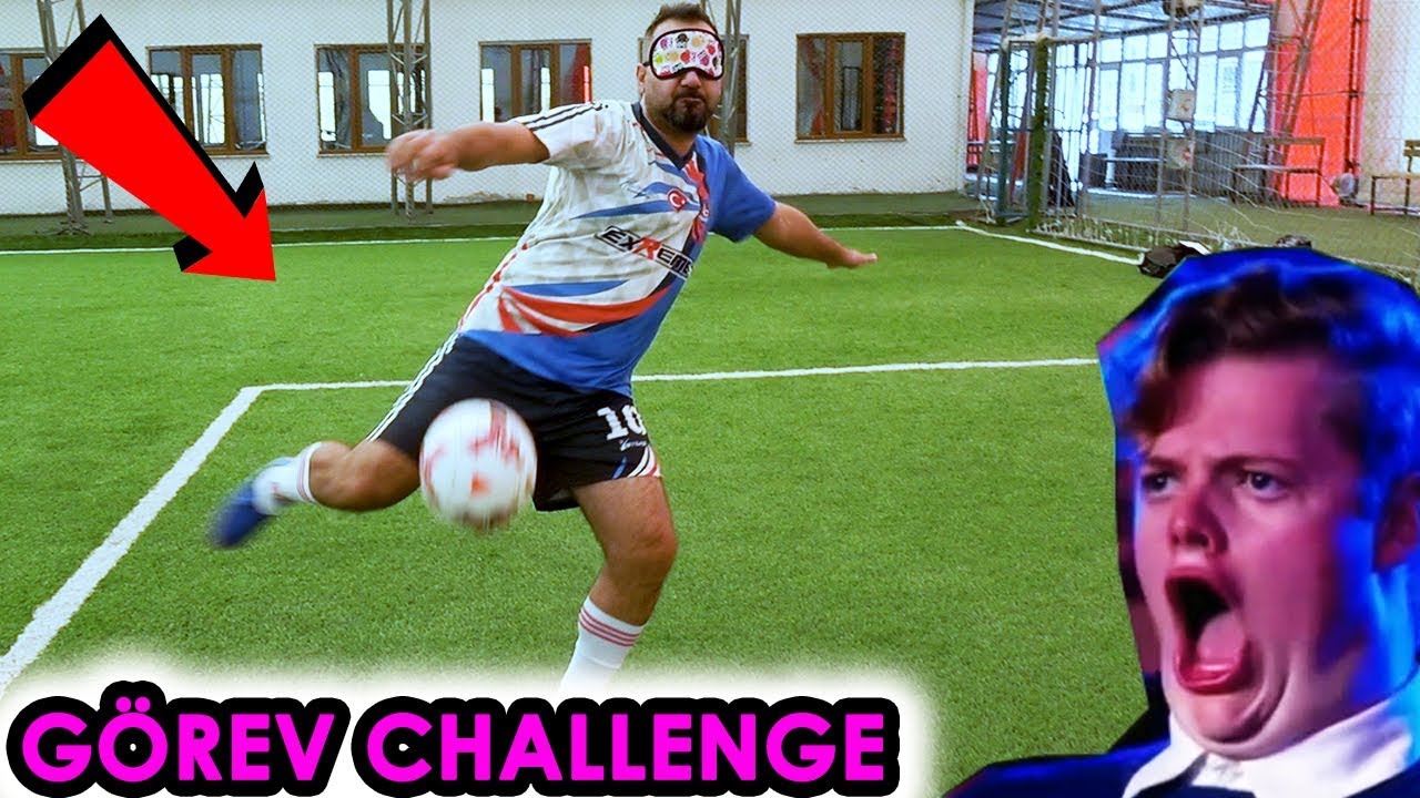 GÖZÜ KAPALI VOLE VUR! HALI SAHADA GÖREV CHALLENGE!