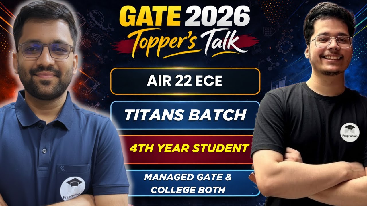 GATE 2026 Rankers Interview || AIR 22 EC || PrepFusion