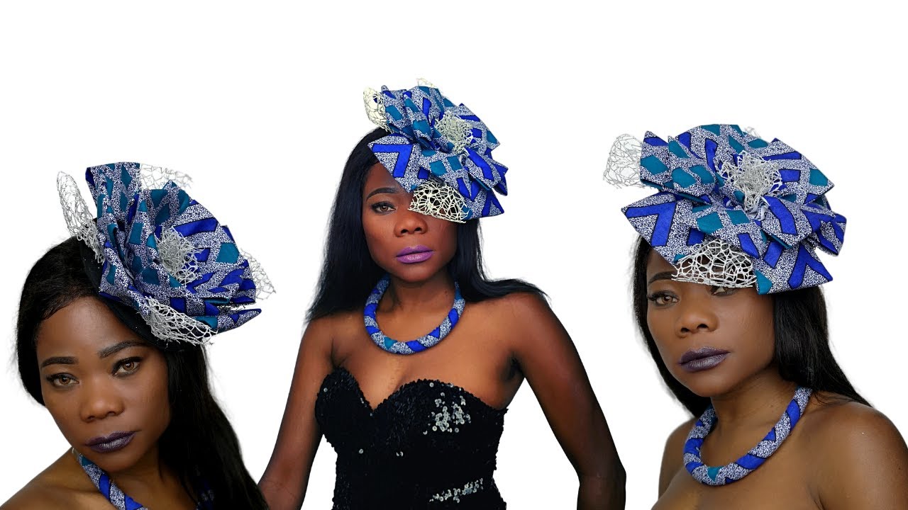 DIY SIMPLE AND BEAUTIFUL FASCINATOR \ANKARA \ AFRICAN FABRIC
