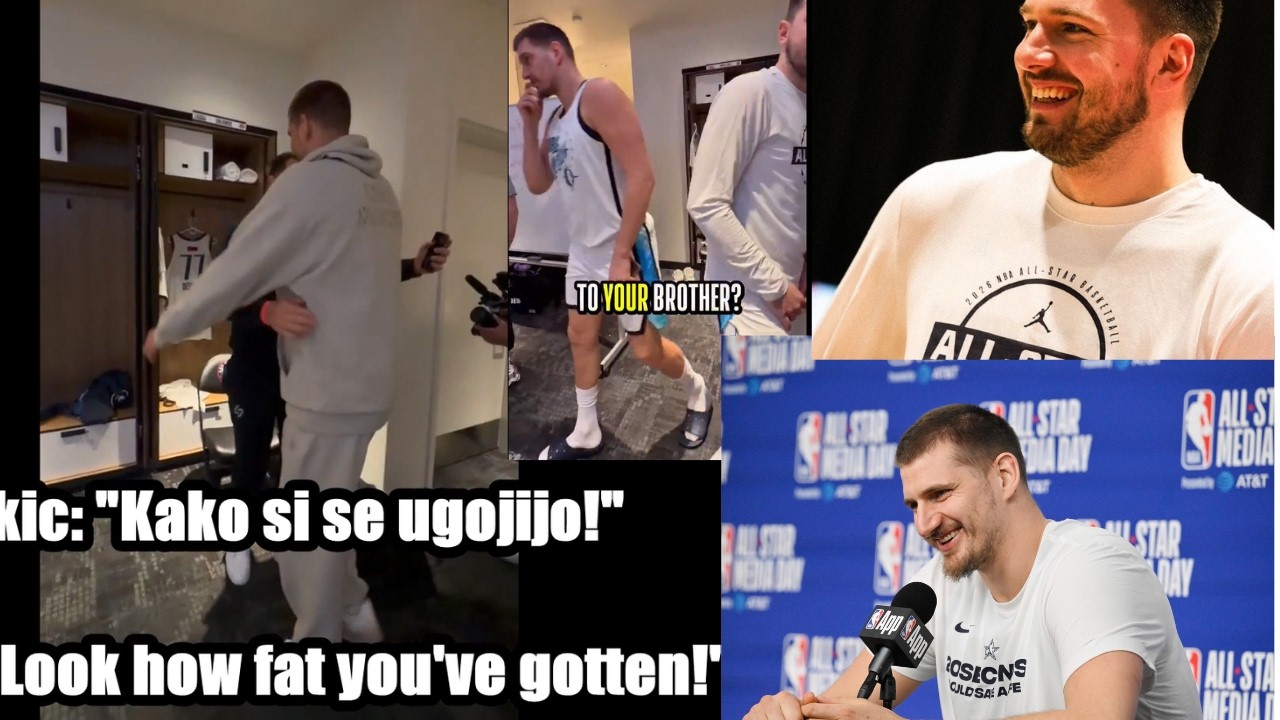 Luka Doncic and Nikola Jokic HITS each other at NBA ALL STAR Weekend. Behind scenes fun time