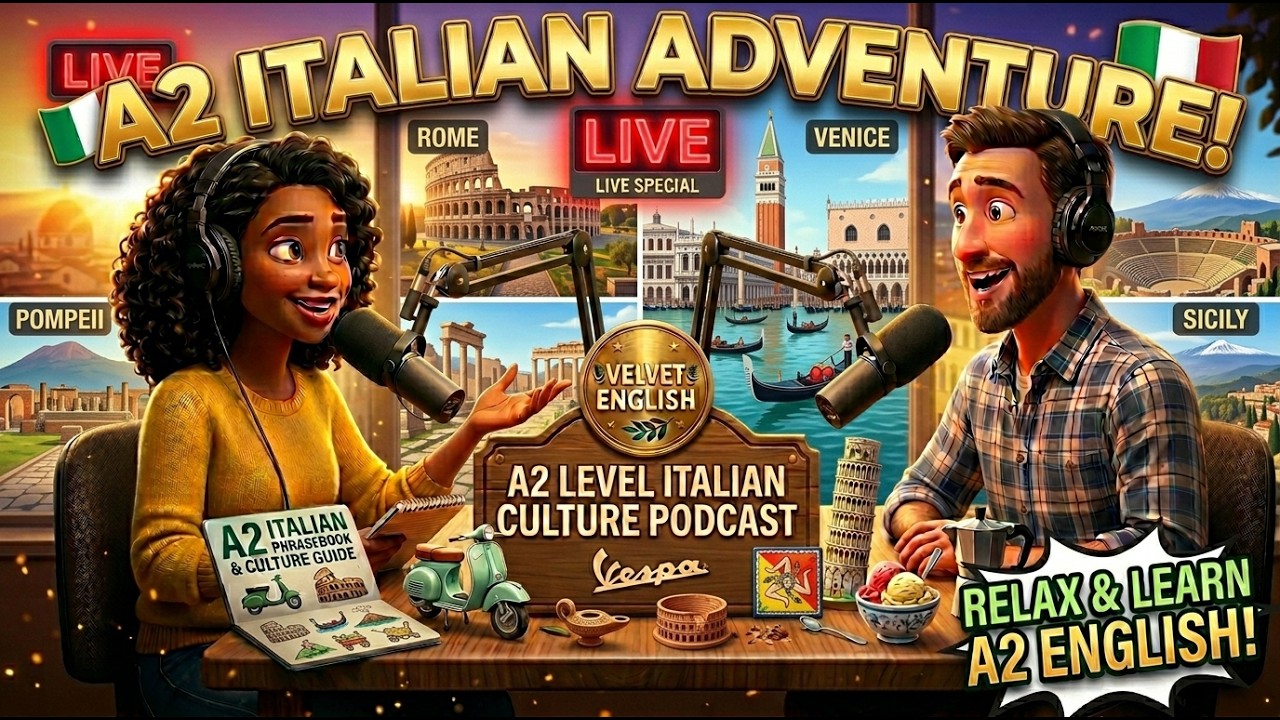 Learn English A2 – Rome Travel Podcast | Italy Culture & Food