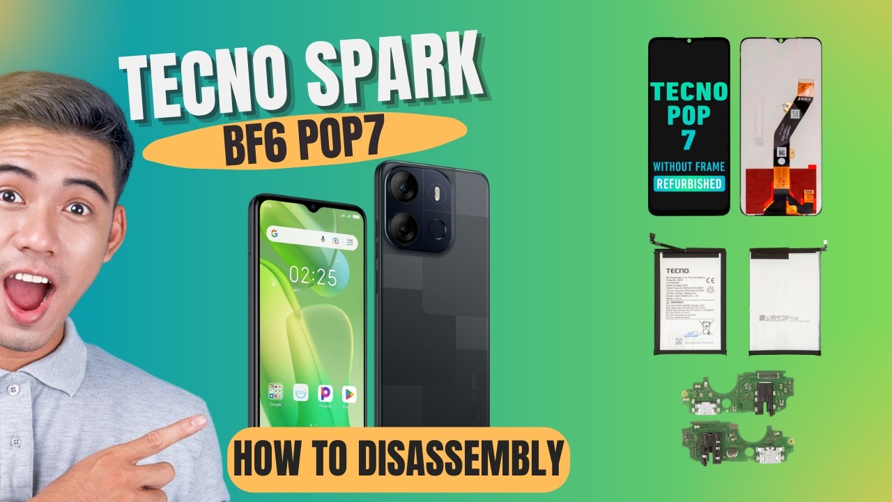 Tecno Spark BF6 Screen Replacement Battery Swap Teardown