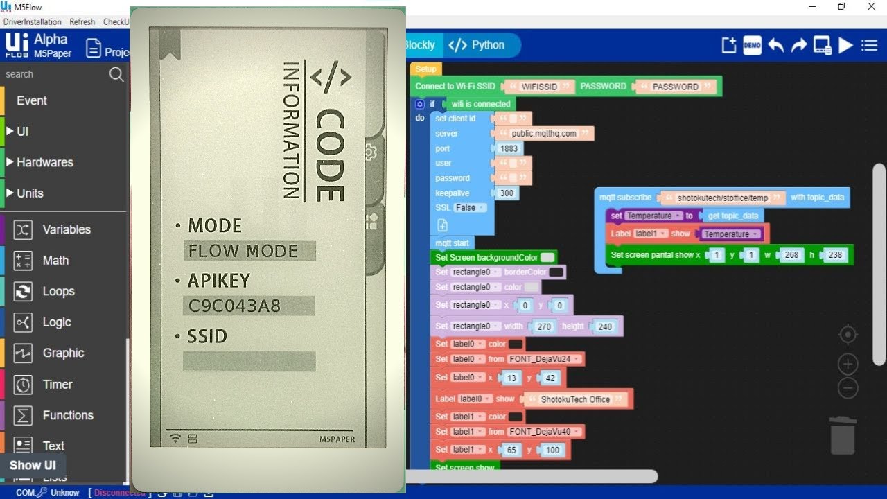 New! M5Paper Now In UIFlow. Check it out!