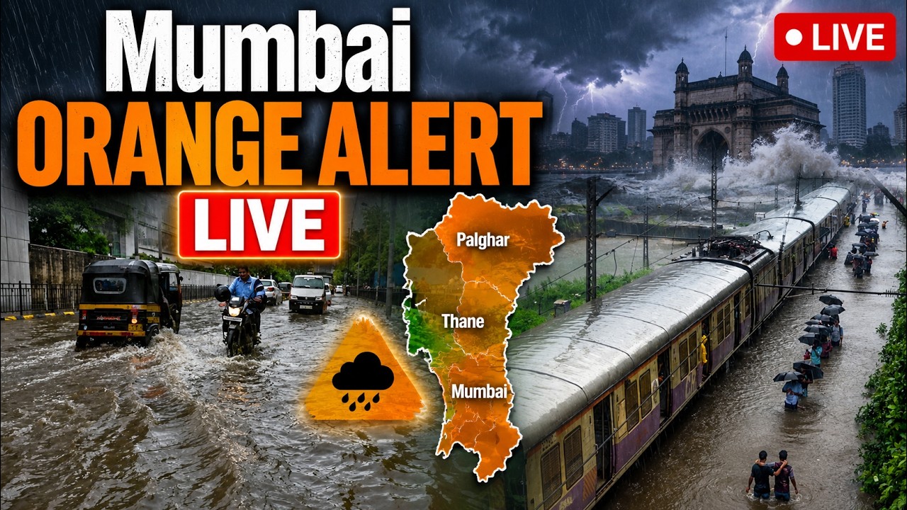 Mumbai Rains LIVE: IMD Issues Alert Across Mumbai, Thane & Palghar | Local Train & Weather Updates
