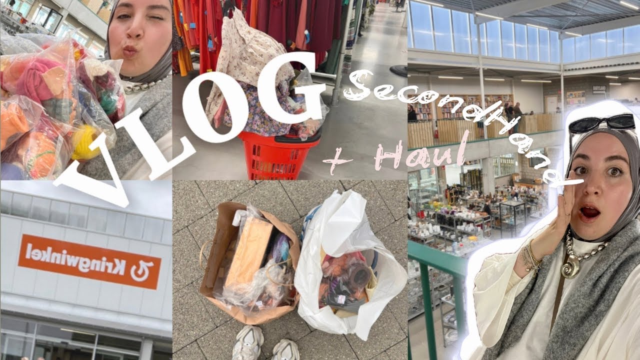 Second Hand Vlog | Kringwinkel Belgien | 1€, 2€, 3€ 😱 | Hijabflowers 