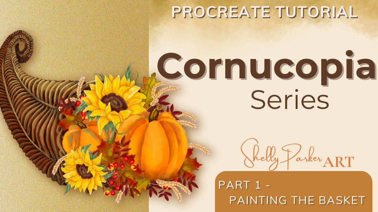 Procreate Cornucopia Tutorial – Paint a Fall Basket with Pumpkin & Leaf