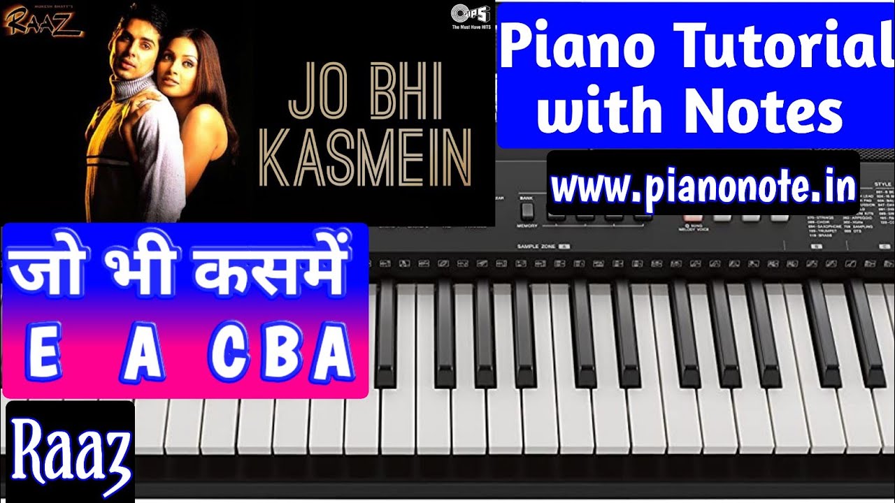 Jo Bhi Kasmein Khayi Thi Piano Tutorial with Notes | Raaz | Julius Murmu Keyboard | जो भी कसमें