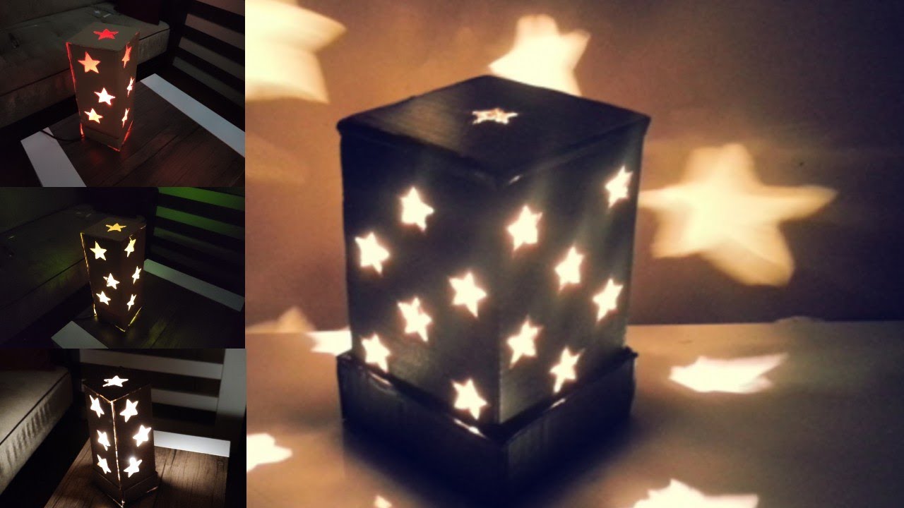 ИЗГОТОВЛЕНИЕ ЛАМПЫ ЗВЕЗДНОЙ НОЧИ ИЗ КАРТОНА ОТХОДОВ