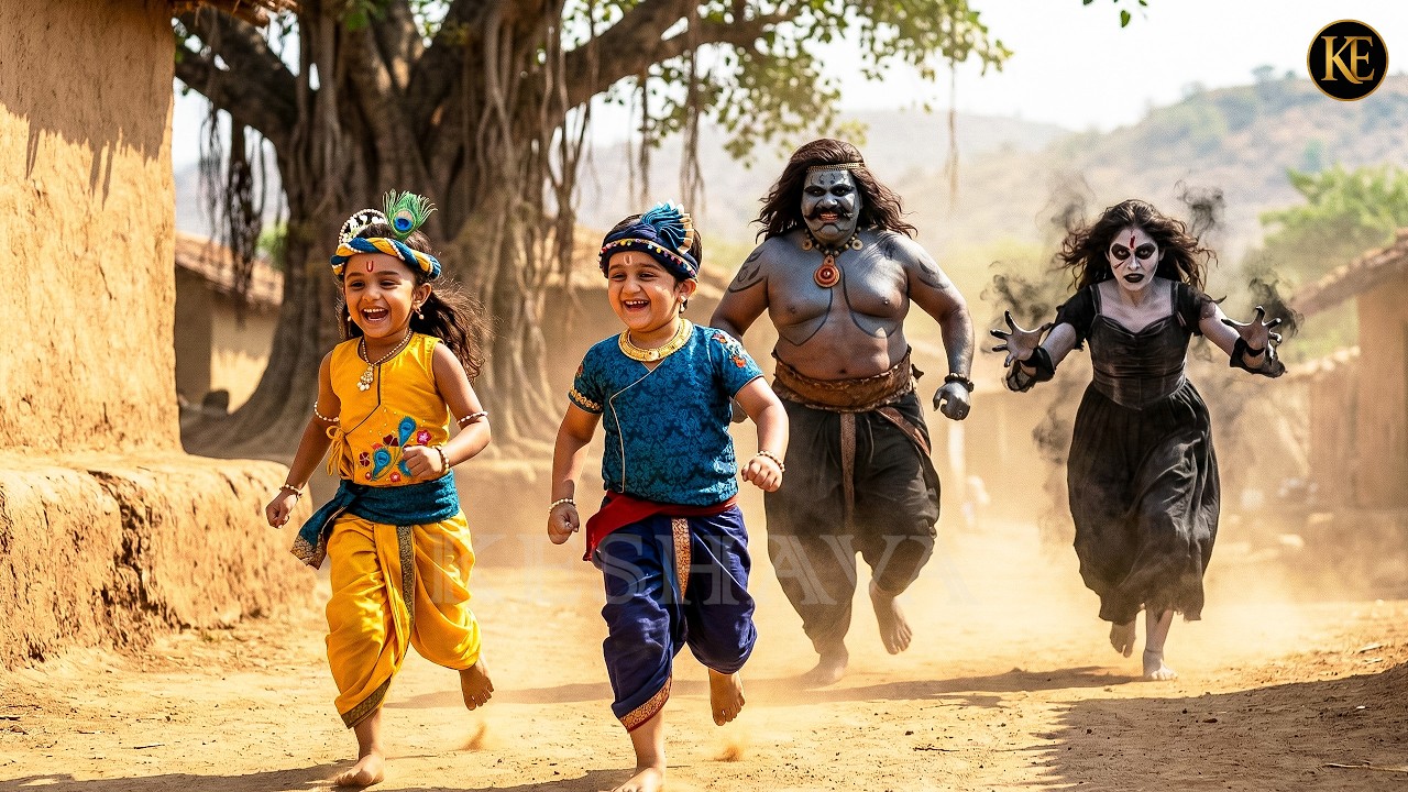 बाल कान्हा और बलराम को मारने पीछे पड़े भौमासुर और राक्षसी, गोकुल में मचा हड़कंप  Shree Krishan leela