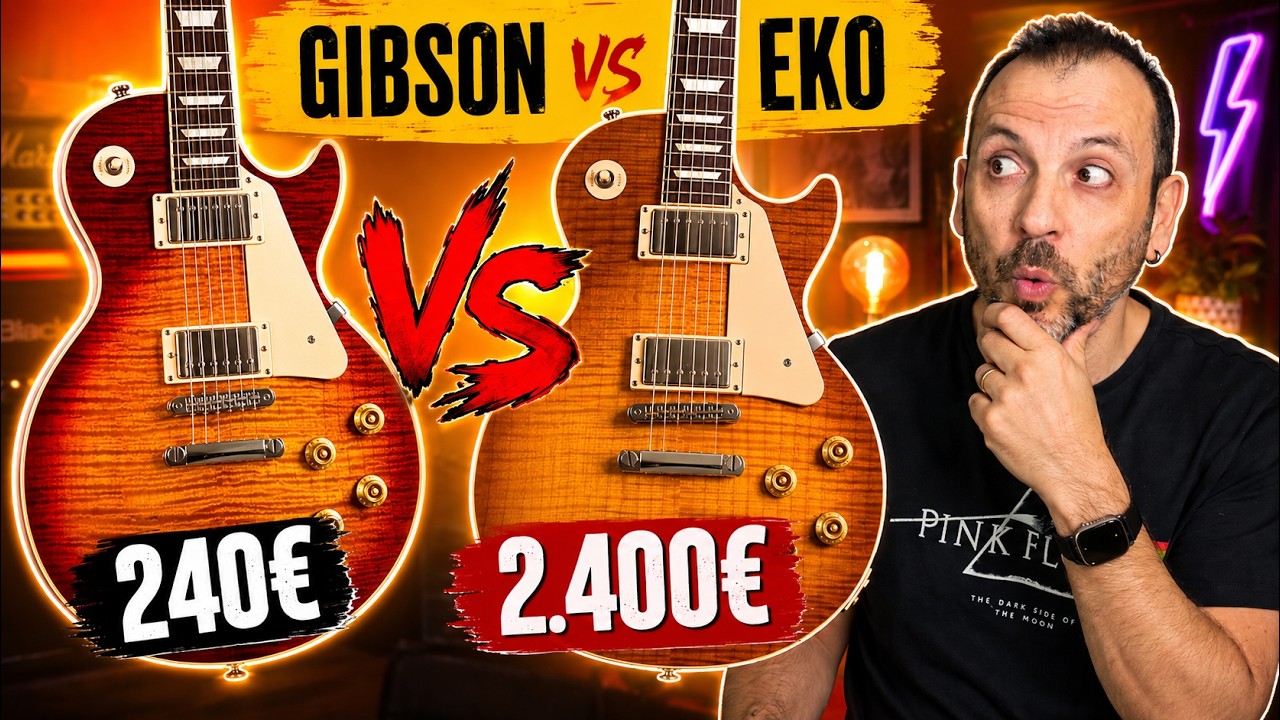 Gibson Les Paul vs EKO VL-480 - Confronto epico! Qual è la migliore?