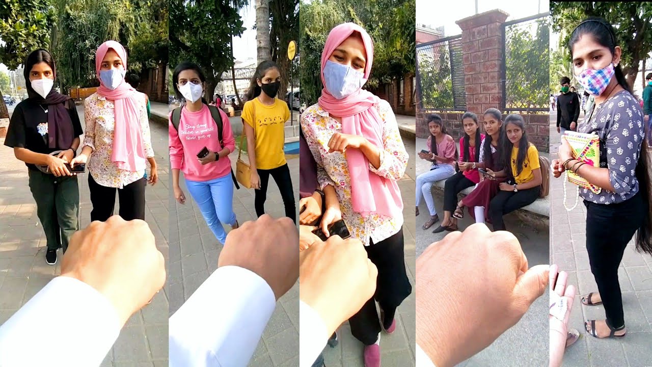 Bumping First Time on Cute Girls | Hand Reaction Give Chocolate | Indian Version | Shahi Khan