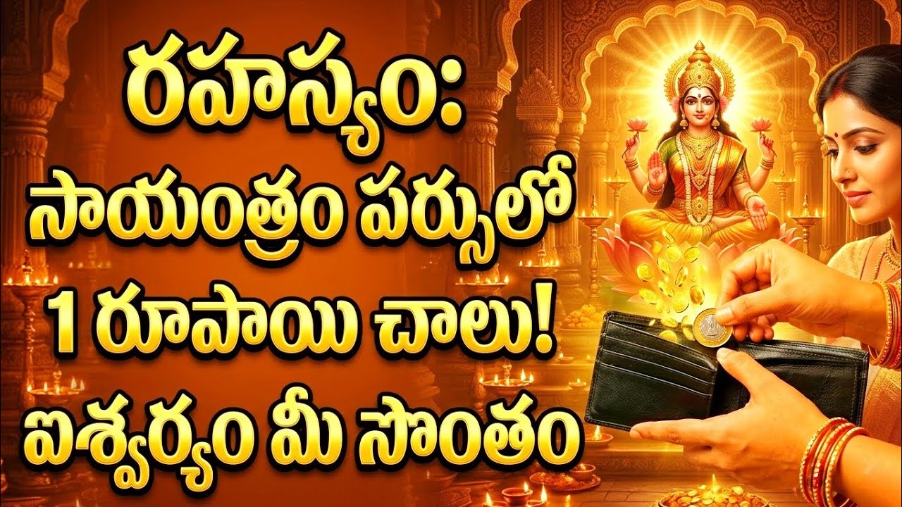 సాయంత్రం పూట మీ పర్సులో 1 రూపాయి ఇలా చేస్తే డబ్బు వరద #lakshmidevi 