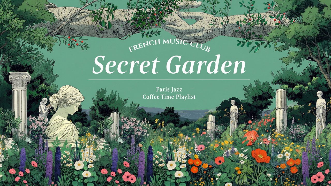 𝐒𝐞𝐜𝐫𝐞𝐭 𝐆𝐚𝐫𝐝𝐞𝐧 🌷 French Instrumental Music &mdash; Paris Caf&eacute; Playlist | Work & Relax