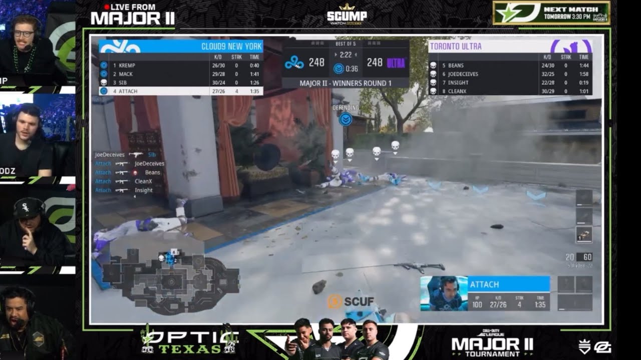 Cloud9 INSANE hardpoint comeback on Toronto Ultra&rsquo;s (reaction by Scump).