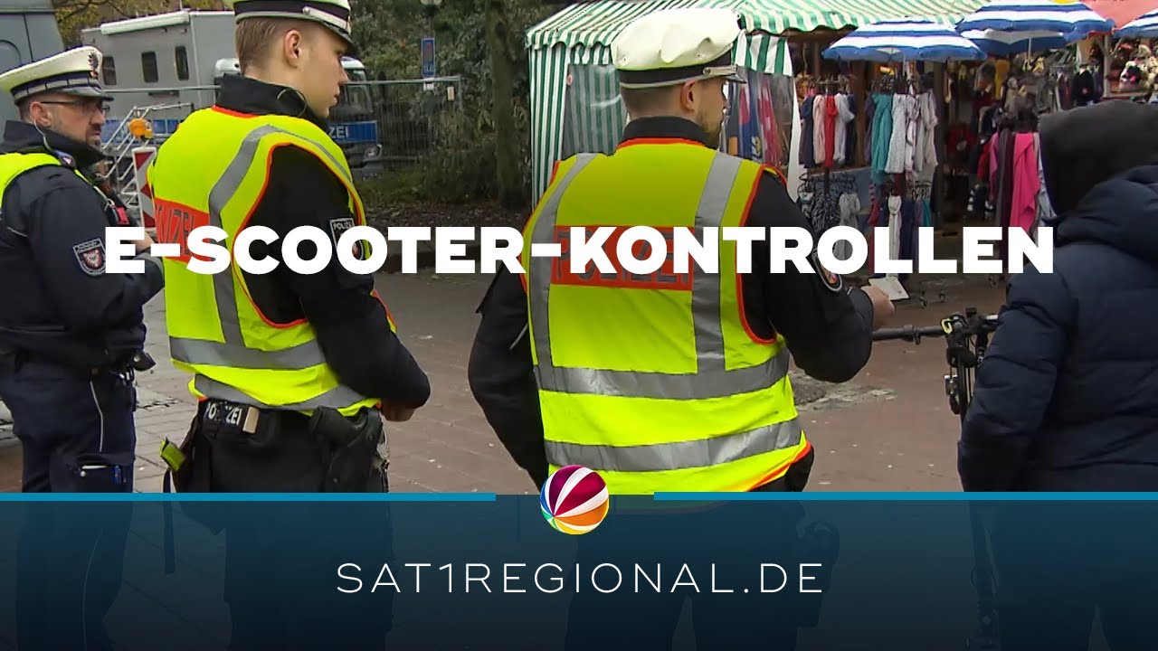 Auf Streife mit der Polizei: E-Scooter- und Fahrradkontrollen in Kiel