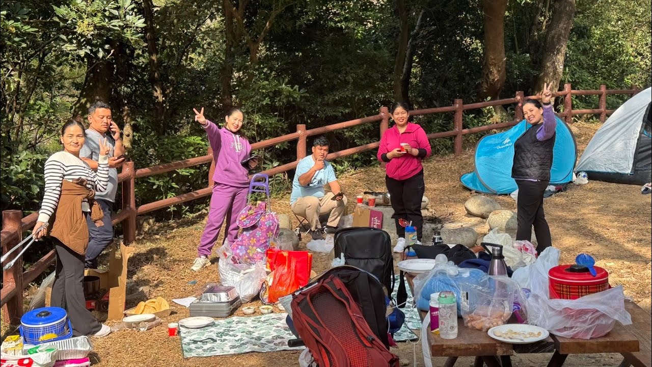 First day of Chinese new year family BBQ @Nam san campsite Hk❤️