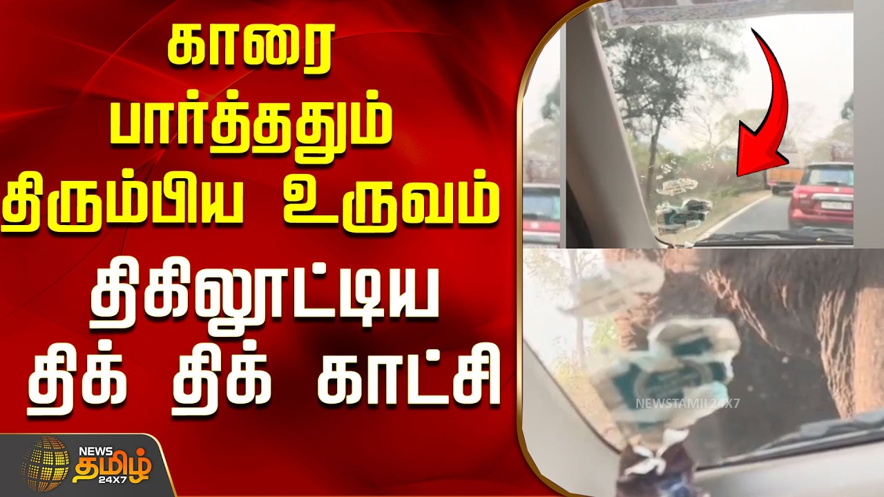 காரை பார்த்ததும் திரும்பிய உருவம்..திகிலூட்டிய திக் திக் காட்சி..! | Erode | Tamil News