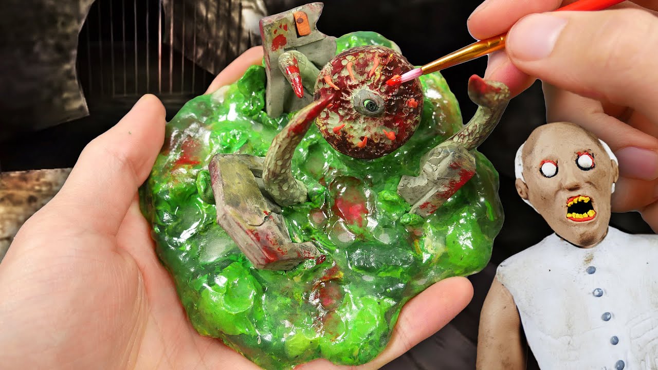 Making GRANNY'S NEW PET - Sewer Monster from GRANNY CHAPTER: 2 in Polymer Clay!