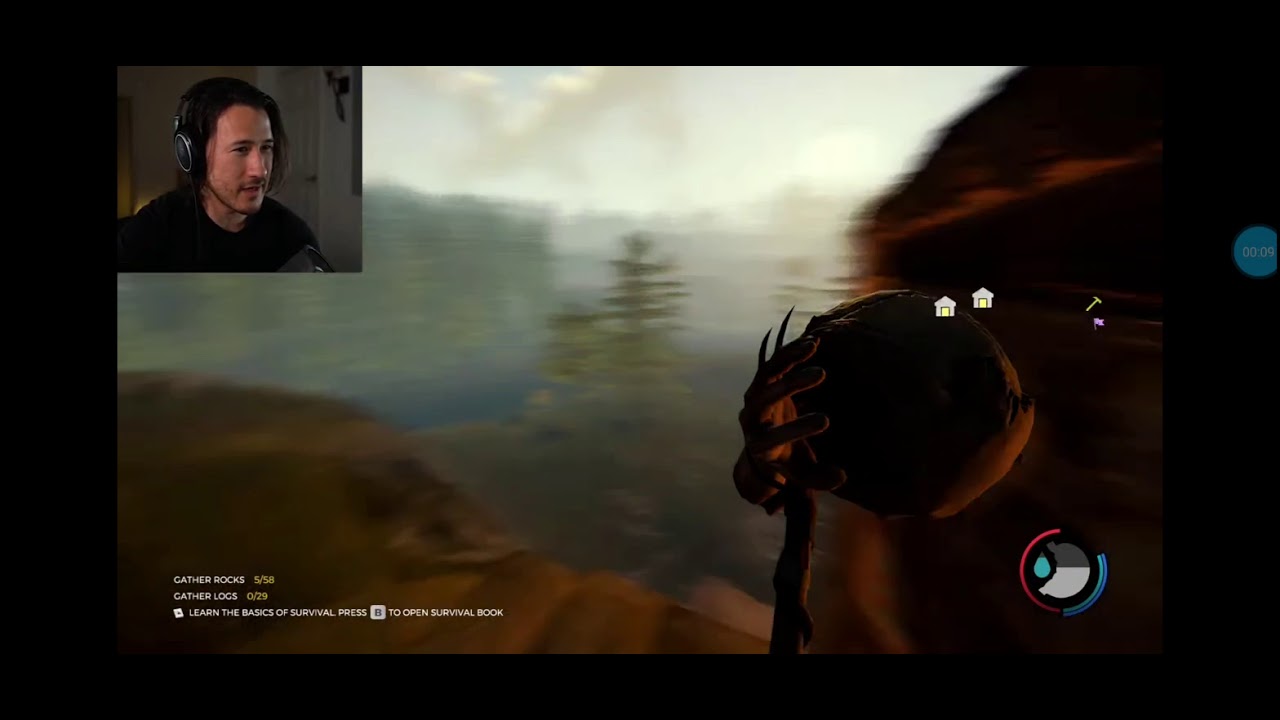 Markiplier just destroyed the cabin on the game called 