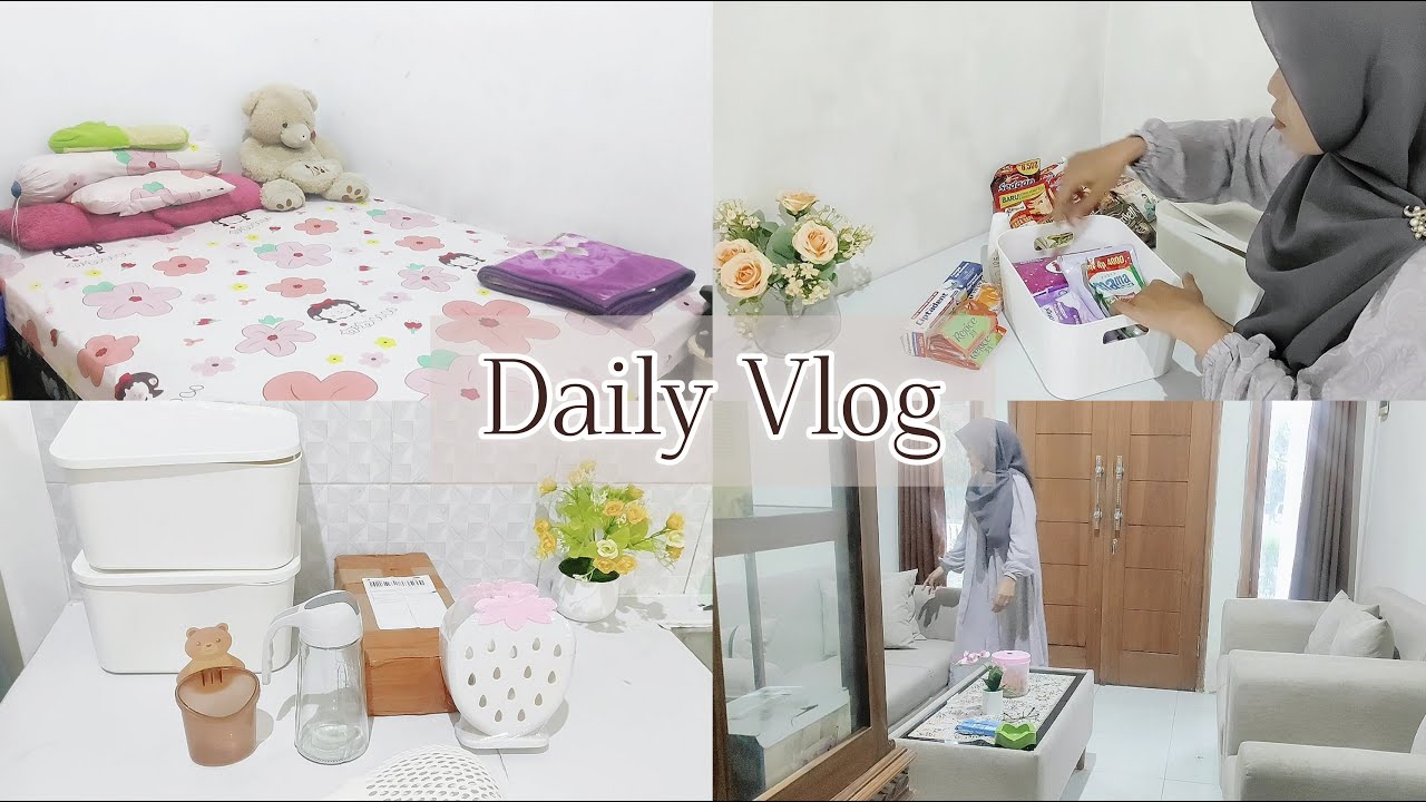 UNBOXING BANYAK PAKET ✨ Menata Belanjaan, Pasang Gorden dan Beberes Kamar
