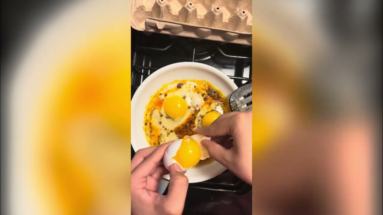 How to make over hard eggs with chorizo