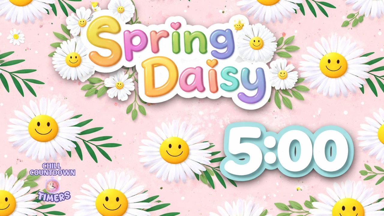 5 Minute Spring Timer 🌸 Upbeat Lofi Music | Perfect for Skincare, Study & Quick Breaks