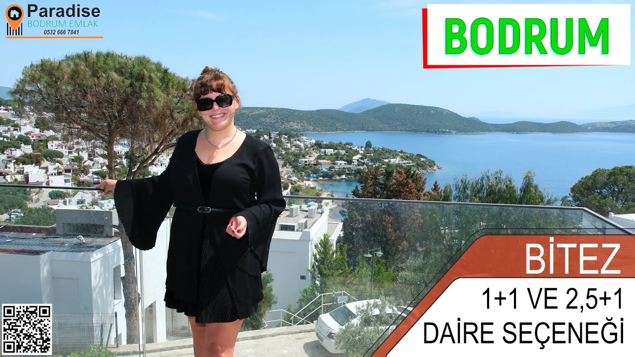 Bodrum Bitez'de Deniz Manzaralı 1+1, 2+1 ve 3+1 Daire Turu