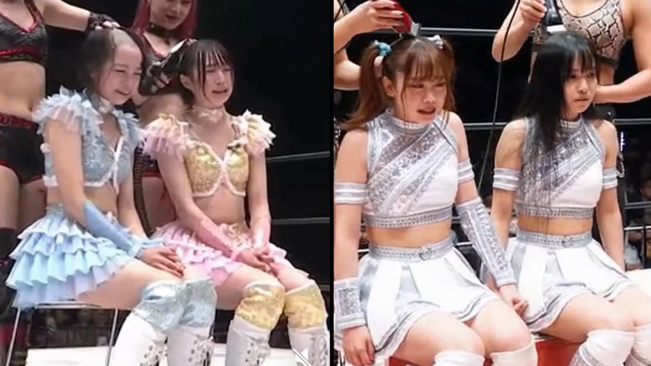 2人仲良くバリカンで•••髪切りタッグマッチ敗北のアイドルレスラー。#生成ai #坊主女子 #headshave #女子プロレス #hairvshair 