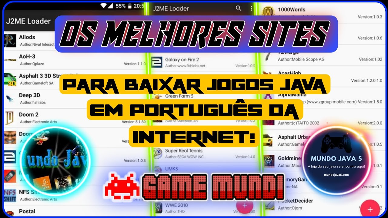 Os melhores SITES para ENCONTRAR JOGOS JAVA em PORTUGUÊS da INTERNET!