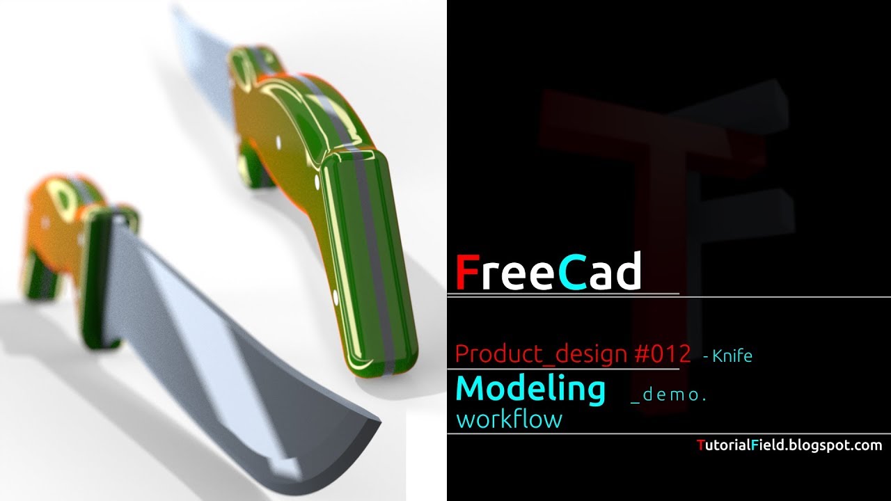 Freecad tutorial - Product design #012 - Knife