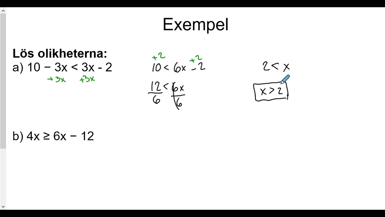 Matematik 1b: Olikheter