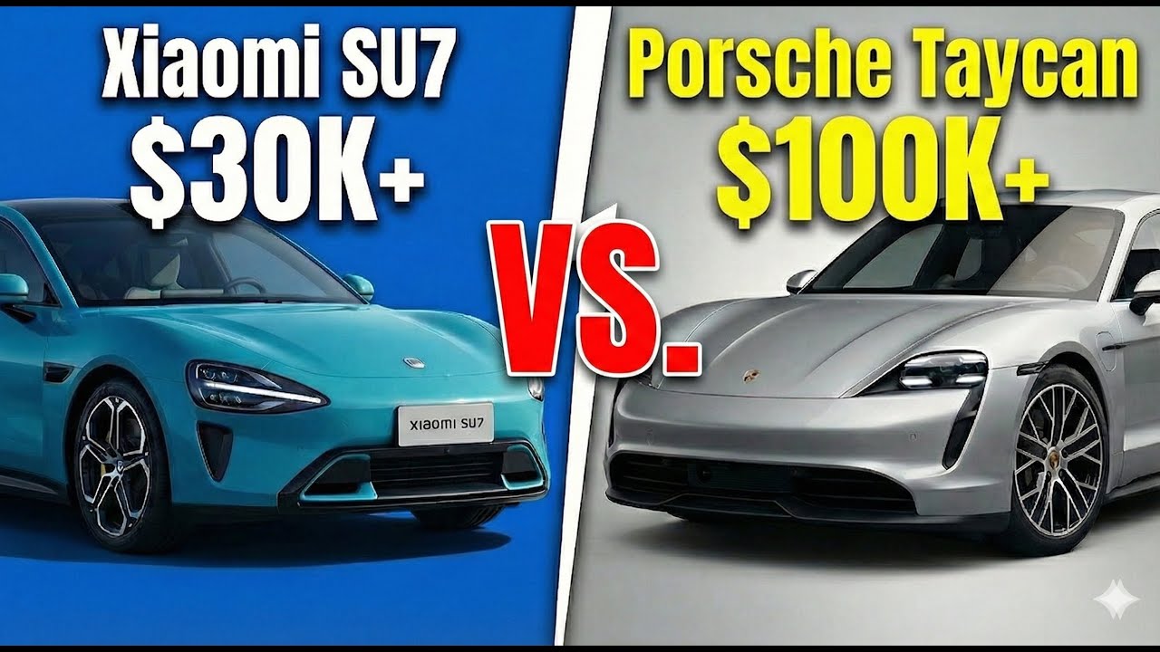 Xiaomi SU7 против Porsche Taycan (в три раза дешевле, но лучше ли автомобиль?)