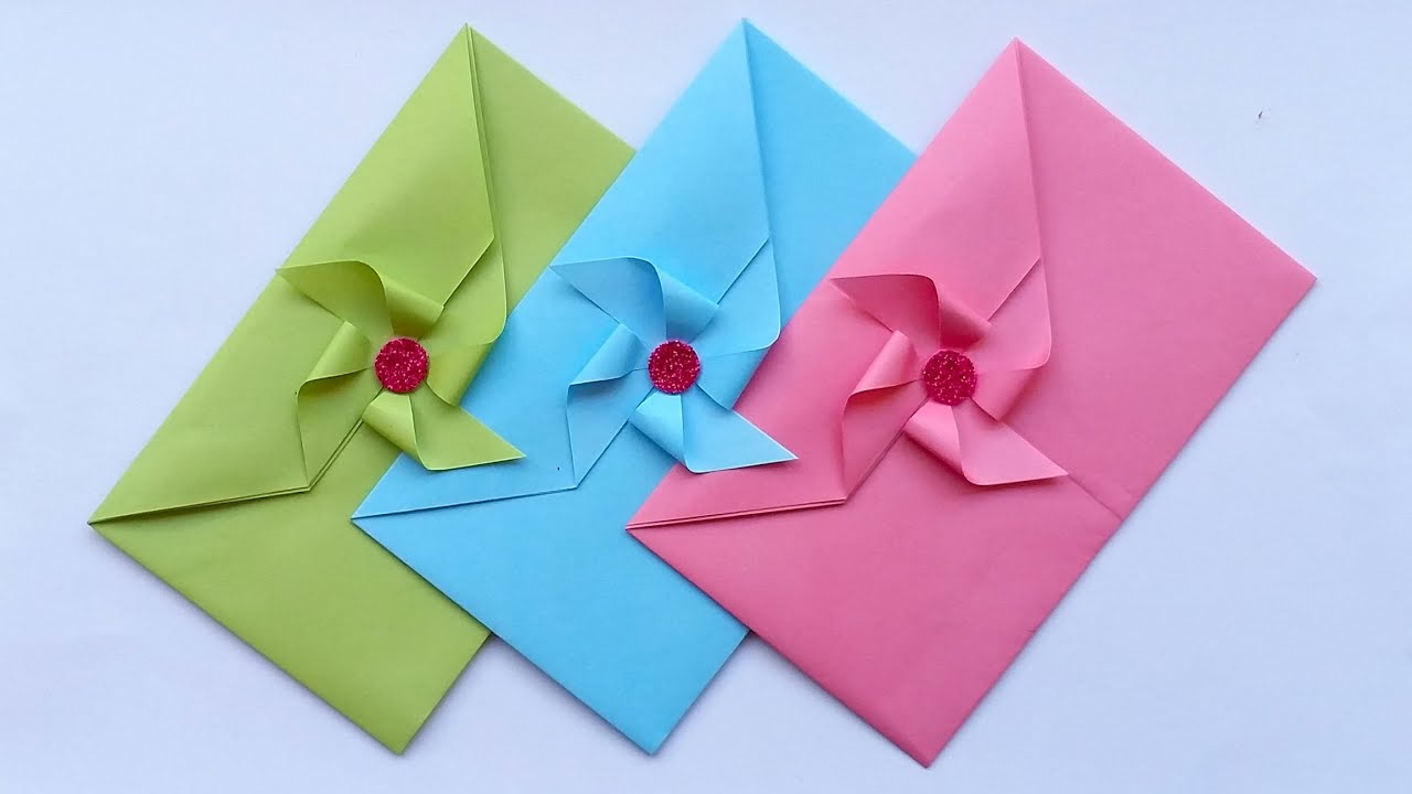 Como Hacer Un Sobre Para Cartas | Tarjeta de invitación de Navidad | Sobre de tarjeta de Navidad