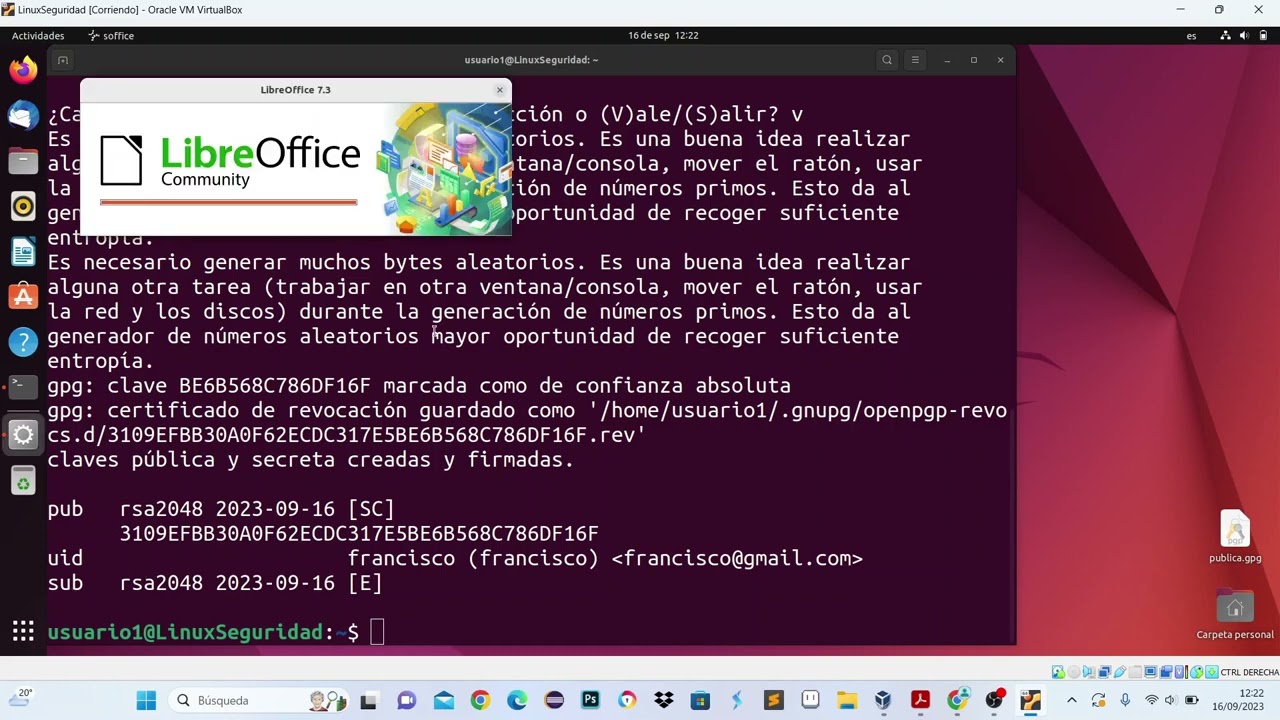 Cifrado Asimétrico en Ubuntu 22.04.03