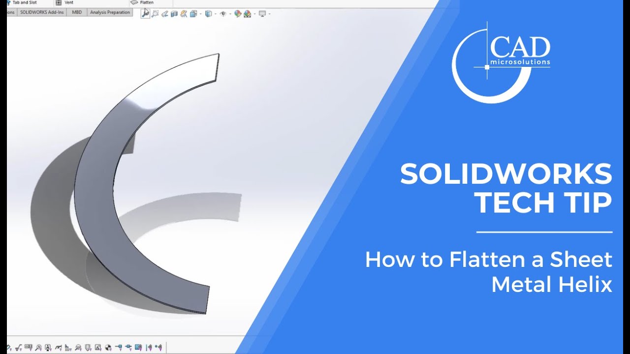 Tech Tip: How to Flatten a Sheet Metal Helix