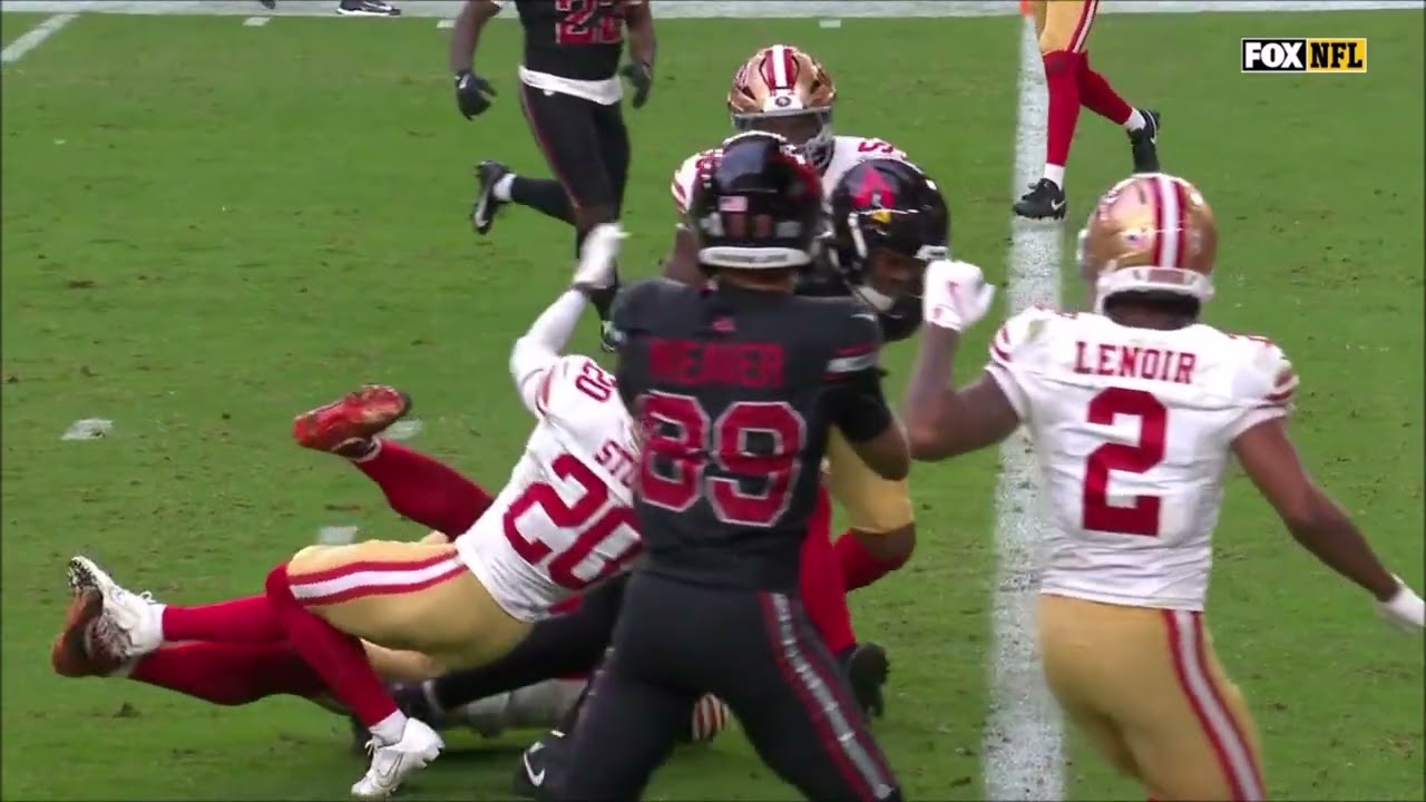 Upton Stout forces & Keion White recovers the fumble - Week 11 @ Cardinals - San Francisco 49ers