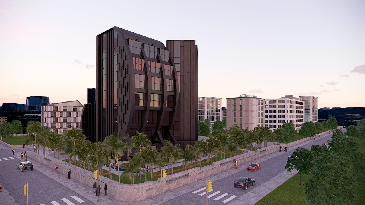 Kavin Group office Building in Duhok City - 3D Exterior and Interior desgin