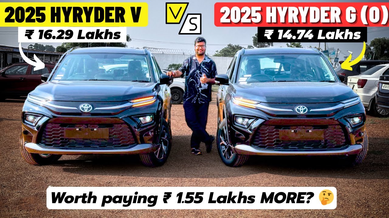 NEW 🔥 2025 Toyota Hyryder G Optional vs Hyryder V - On Road Price, Full Comparison ✅
