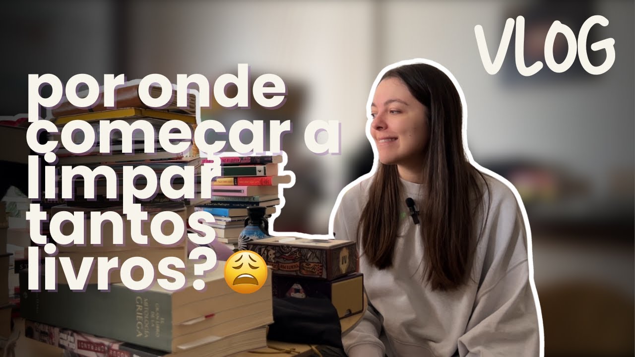 Vlog: limpando e reorganizando minha estante de livros 📚