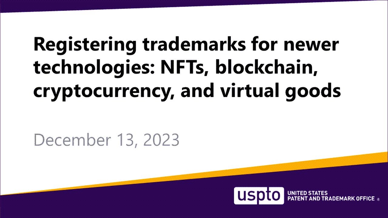 Registering trademarks for newer technologies