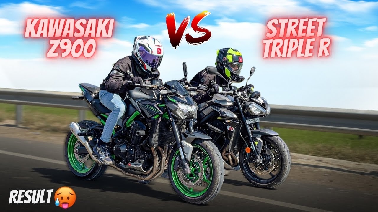 2025 Kawasaki Z900 vs Triumph Street Triple R Drag Race😱| Shocking Result 🥵|