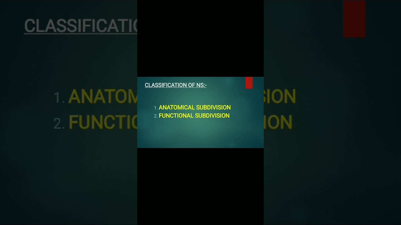 NERVOUS SYSTEM (PART-1): General Introduction and Classification