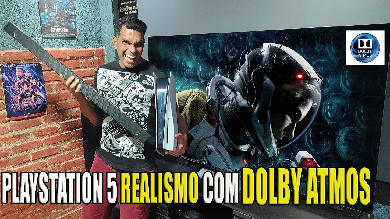 INÉDITO TESTEI O DOLBY ATMOS NO PS5 EM SOUNDBAR E HOME THEATER