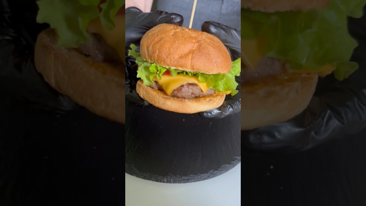 Бургер 🍔 #бургерная #америка #4food #shorts #amsr #amsrfood #бургер #еда