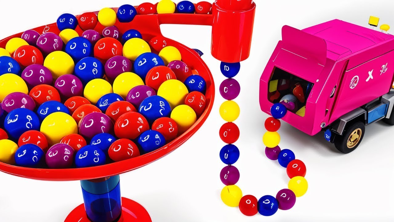 Ultimate Marble Race ASMR ☆ HABA Track & Vintage Makita Truck, Garbage Truck Full Video