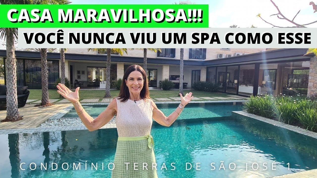 CASA MARAVILHOSA COM PROJETO CONTEMPORÂNEO - CONDOMÍNIO TERRAS DE SÃO JOSÉ 1
